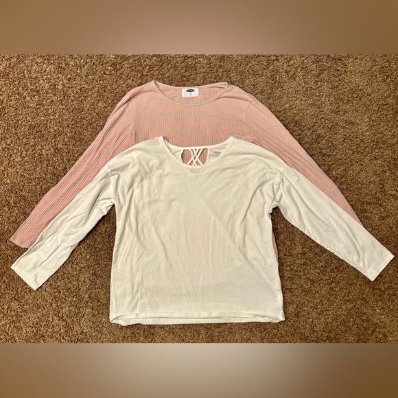 Girl’s Lot of 2 Old Navy Long Sleeve Tees Size XXL (18) Plus - Picture 1 of 3
